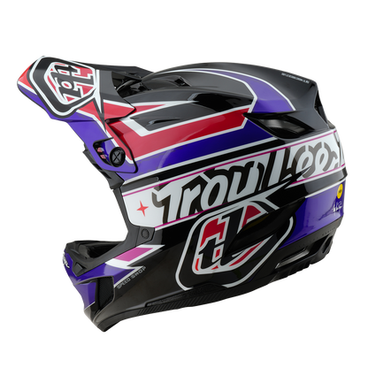 Casque VTT TROY LEE DESIGNS D4 POLYACRYLITE MIPS LINEAR Noir