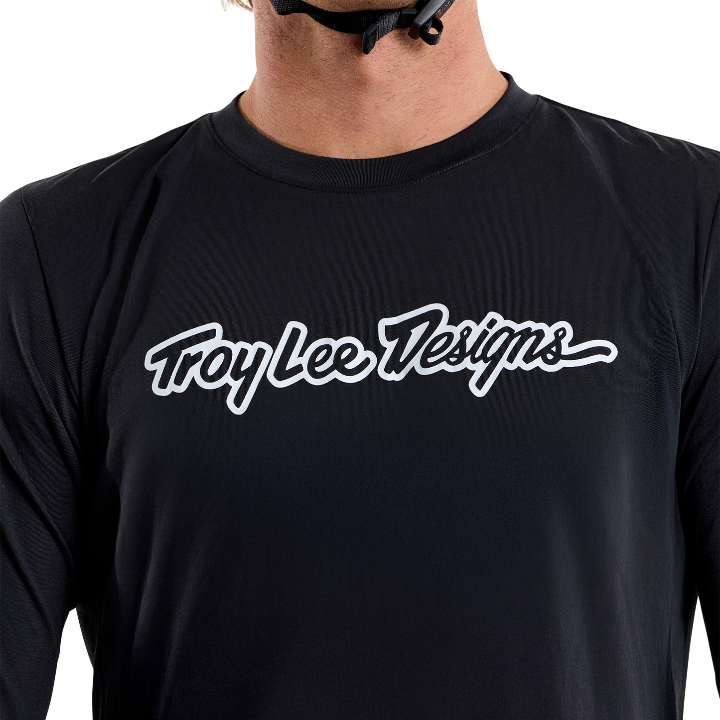 TROY LEE DESIGNS SKYLINE RIDE TEE SIGNATURE Jersey Lange Mouw Zwart 2025