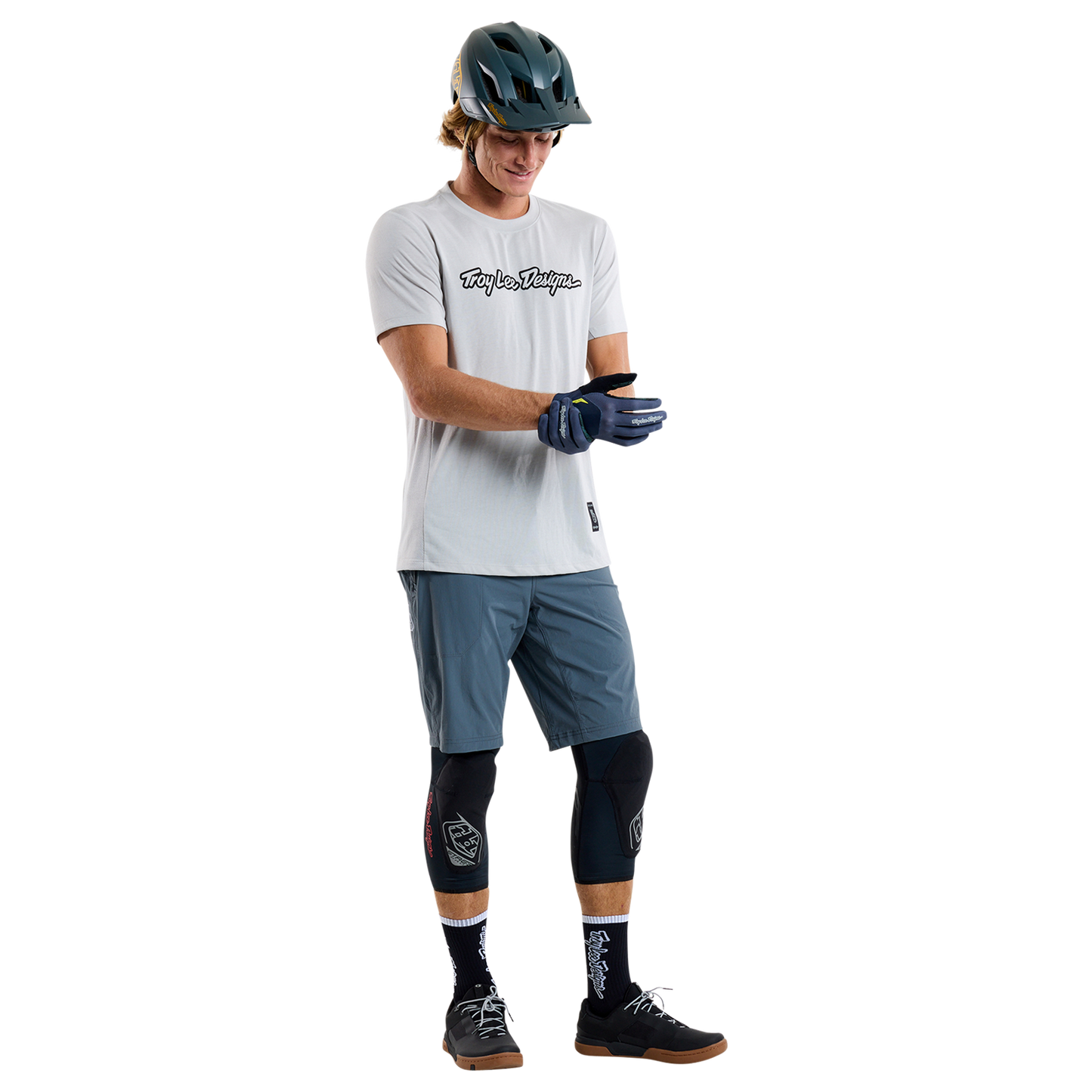 TROY LEE DESIGNS SKYLINE RIDE TEE SIGNATURE Jersey Korte Mouw Grijs 2025