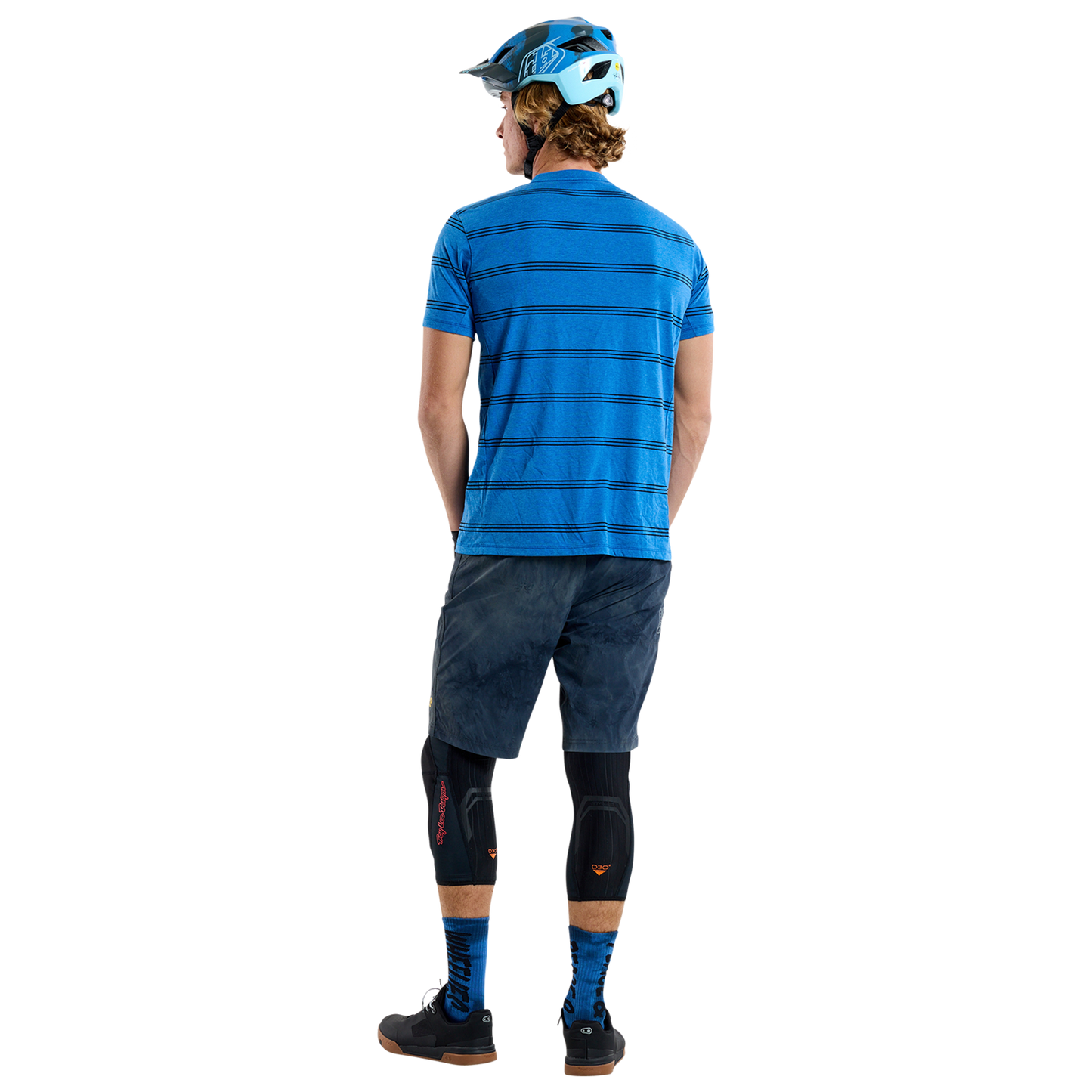 Maillot TROY LEE DESIGNS SKYLINE RIDE TEE WASH OUT Manches Courtes Bleu 2025
