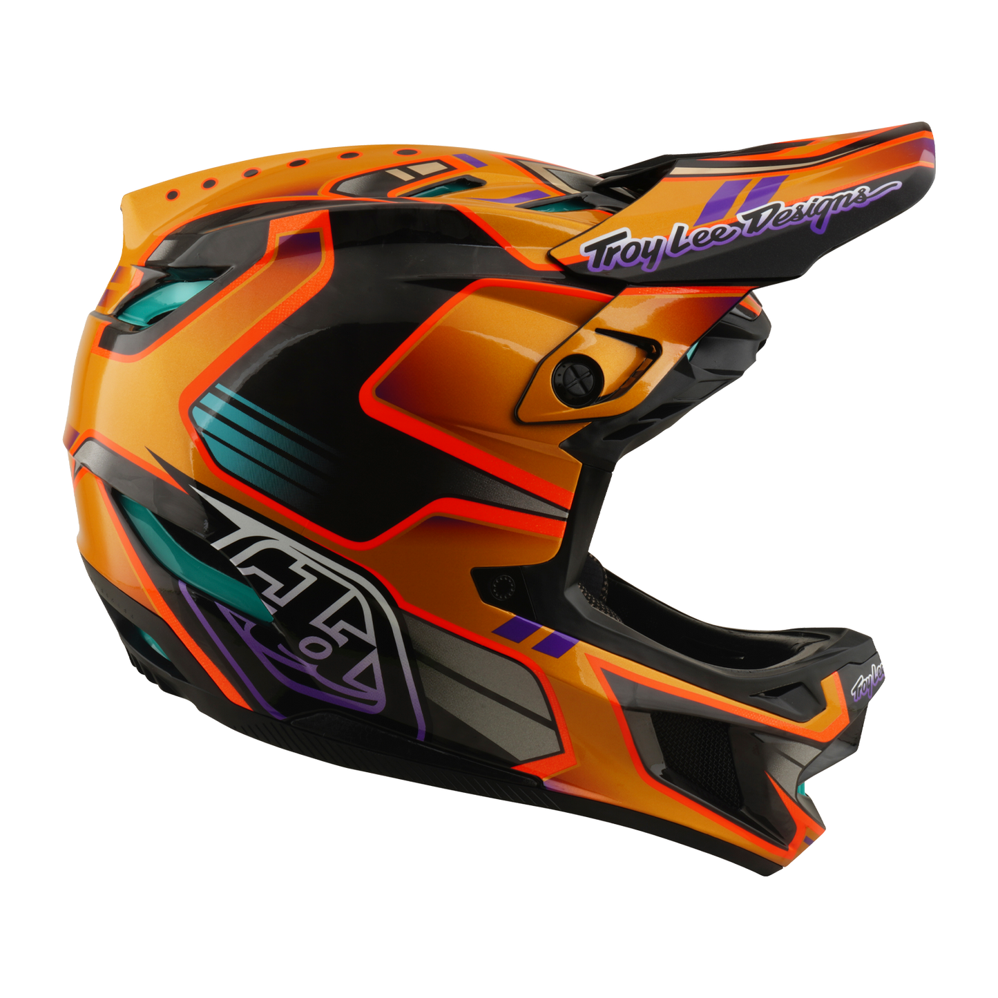 Casque VTT TROY LEE DESIGNS D4 CARBON MIPS Crest Gold