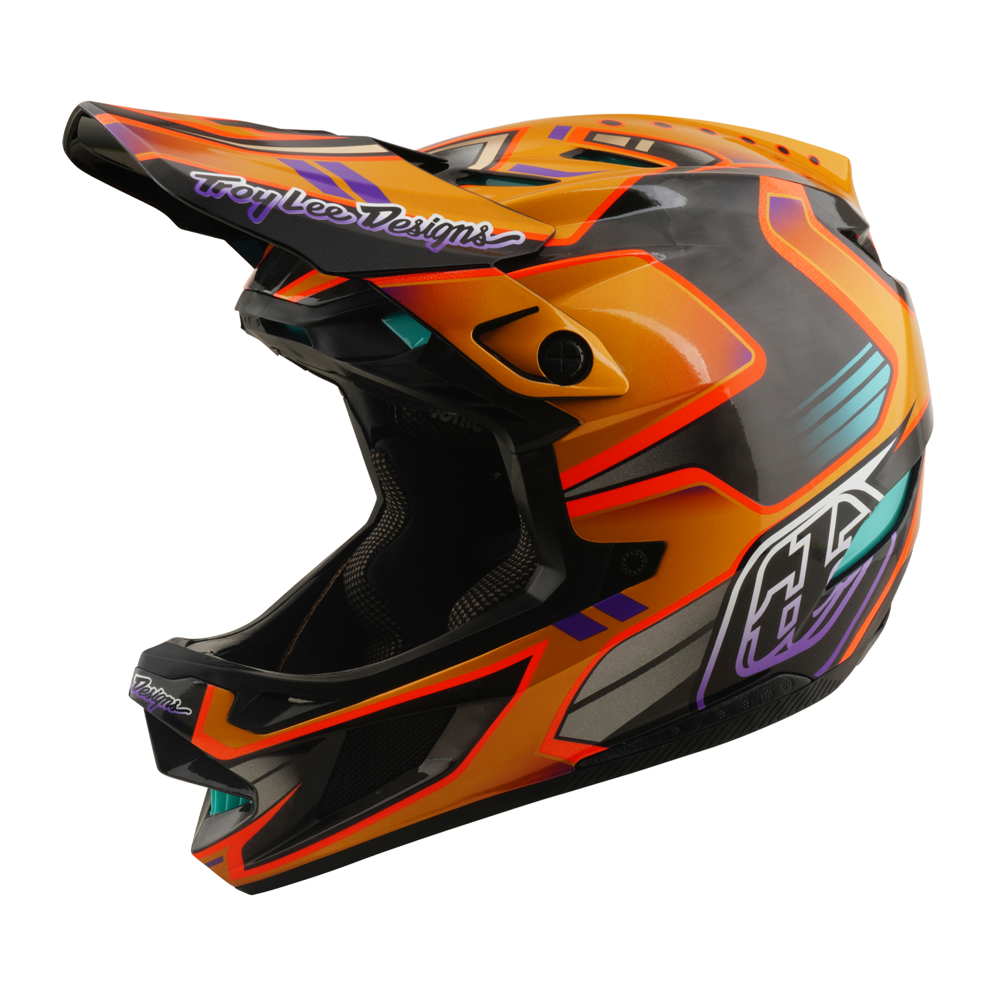 Casque VTT TROY LEE DESIGNS D4 CARBON MIPS Crest Gold