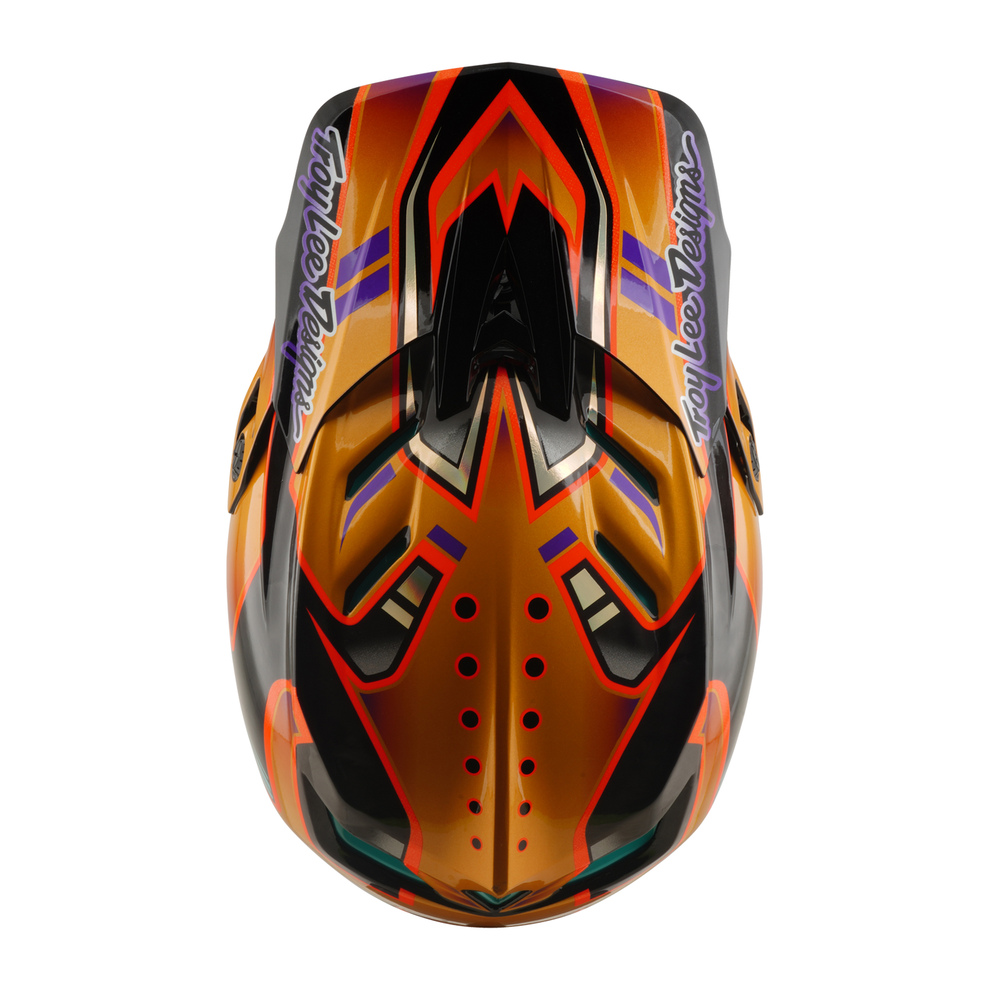 Casque VTT TROY LEE DESIGNS D4 CARBON MIPS Crest Gold