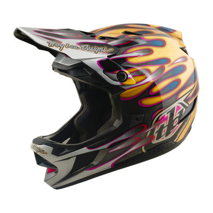 Casque VTT TROY LEE DESIGNS D4 CARBON MIPS Overspray Gold/Noir