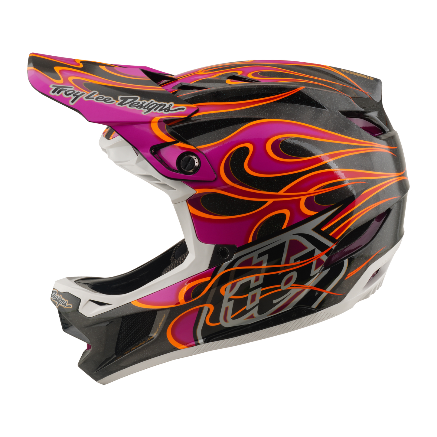 Casque VTT TROY LEE DESIGNS D4 CARBON MIPS Torched Carbon/Magenta