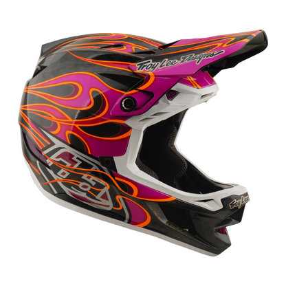 Casque VTT TROY LEE DESIGNS D4 CARBON MIPS Torched Carbon/Magenta