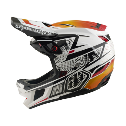 Casque VTT TROY LEE DESIGNS D4 COMPOSITE MIPS LINED UP Blanc