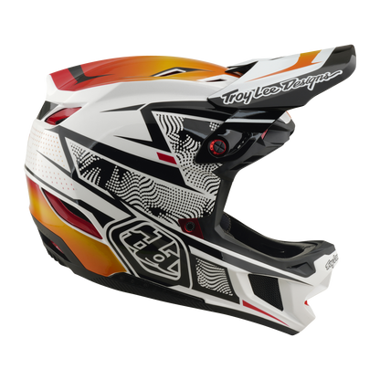 Casque VTT TROY LEE DESIGNS D4 COMPOSITE MIPS LINED UP Blanc