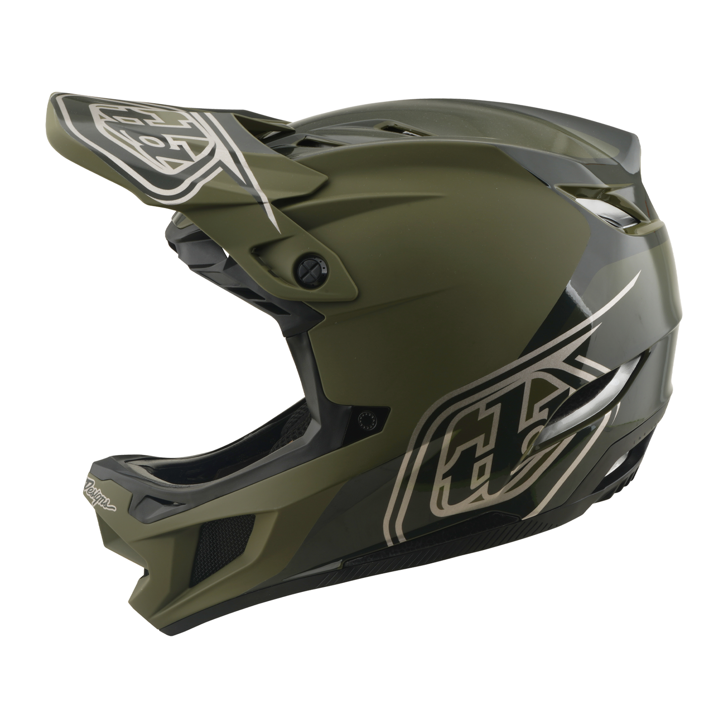 TROY LEE DESIGNS D4 POLYACRYLITE MIPS SHADOW BEETLE MTB Helm Khaki