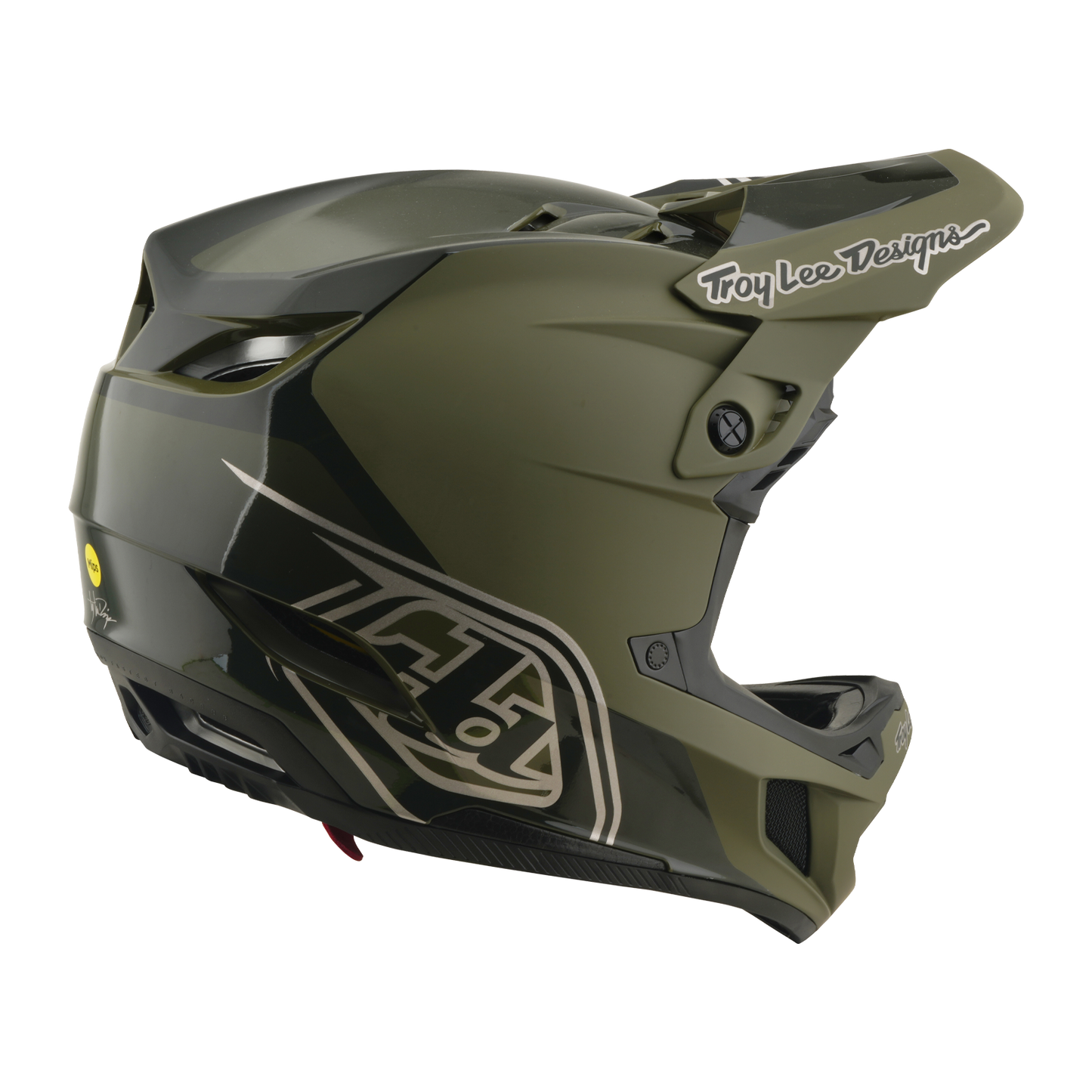 TROY LEE DESIGNS D4 POLYACRYLITE MIPS SHADOW BEETLE MTB Helm Khaki