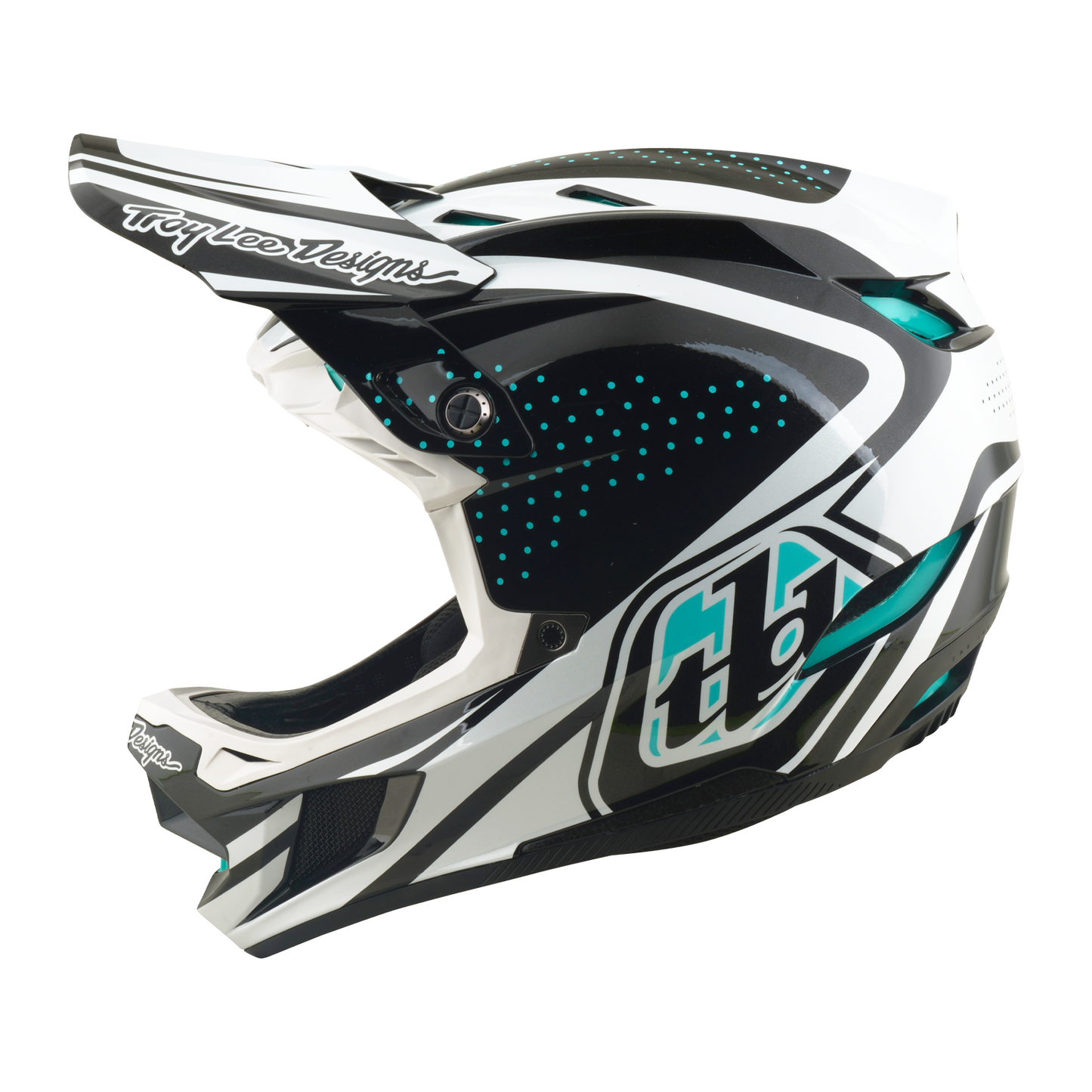 Casque VTT TROY LEE DESIGNS D4 POLYACRYLITE MIPS THE LINE Charcoal/Blanc