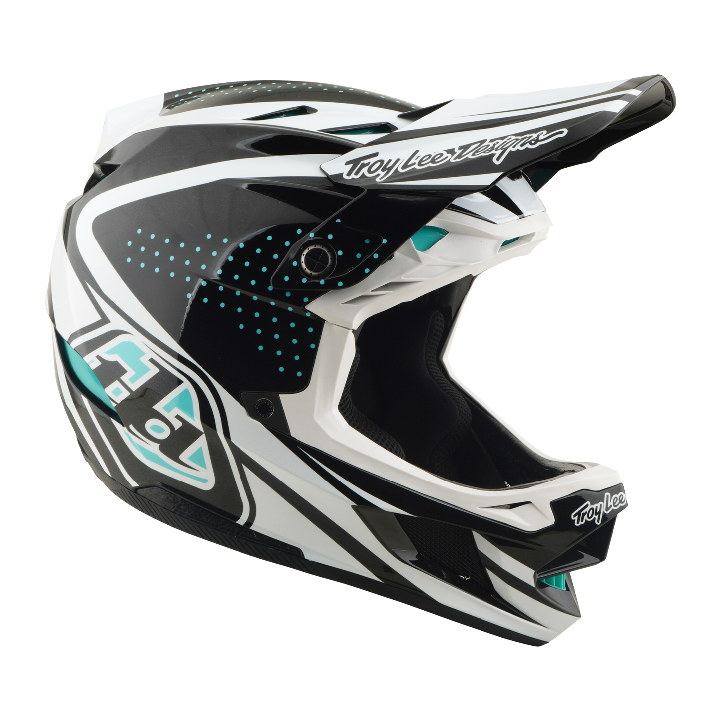 Casque VTT TROY LEE DESIGNS D4 POLYACRYLITE MIPS THE LINE Charcoal/Blanc