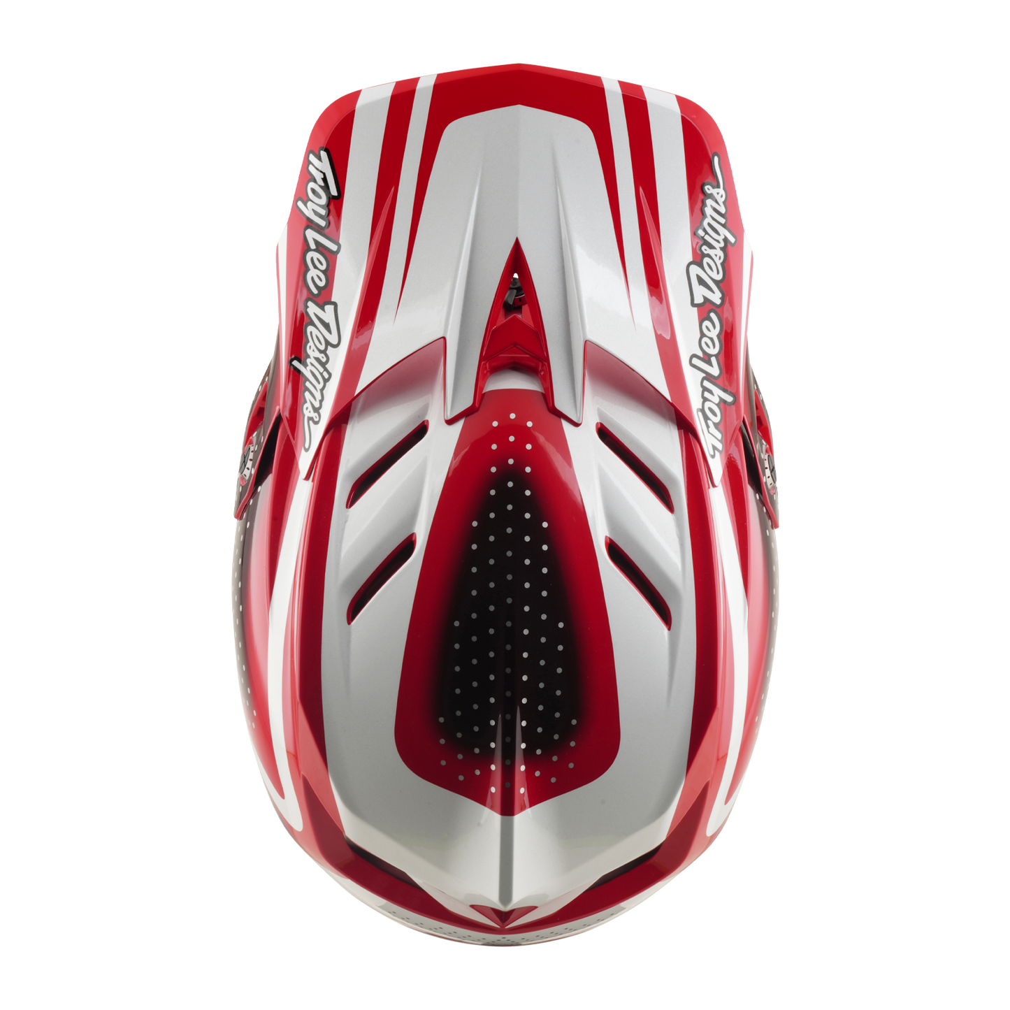 Casque VTT TROY LEE DESIGNS D4 POLYACRYLITE MIPS THE LINE Rouge/Blanc