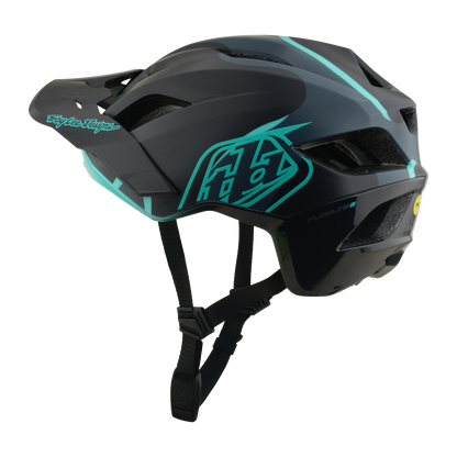 MTB-helm TROY LEE DESIGNS FLOWLINE SE MIPS BADGE Carbon/Blauw
