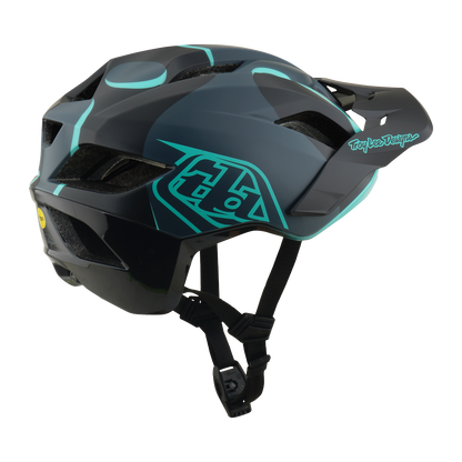 MTB-helm TROY LEE DESIGNS FLOWLINE SE MIPS BADGE Carbon/Blauw