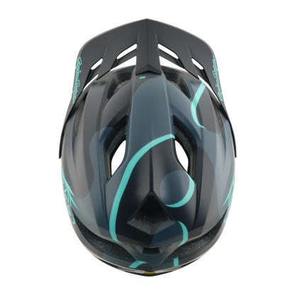 MTB-helm TROY LEE DESIGNS FLOWLINE SE MIPS BADGE Carbon/Blauw