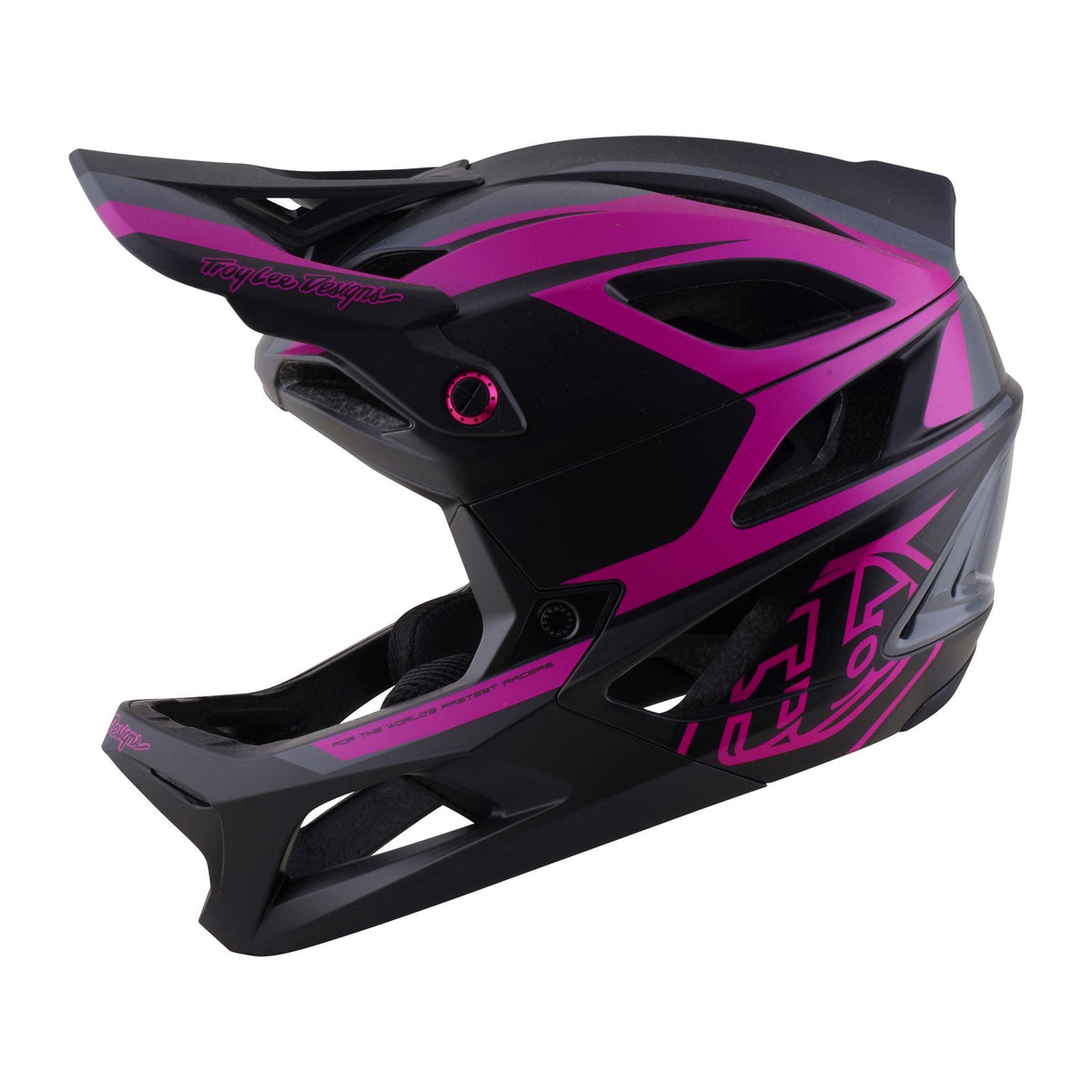 TROY LEE DESIGNS STAGE 2 HIGH VIZ mountainbikehelm grijs/neonfuchsia