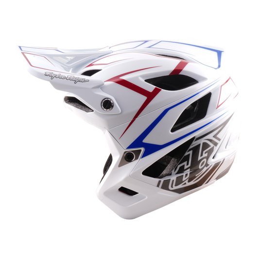 MTB helm TROY LEE DESIGNS STAGE STUNT PINSTRIPE Wit