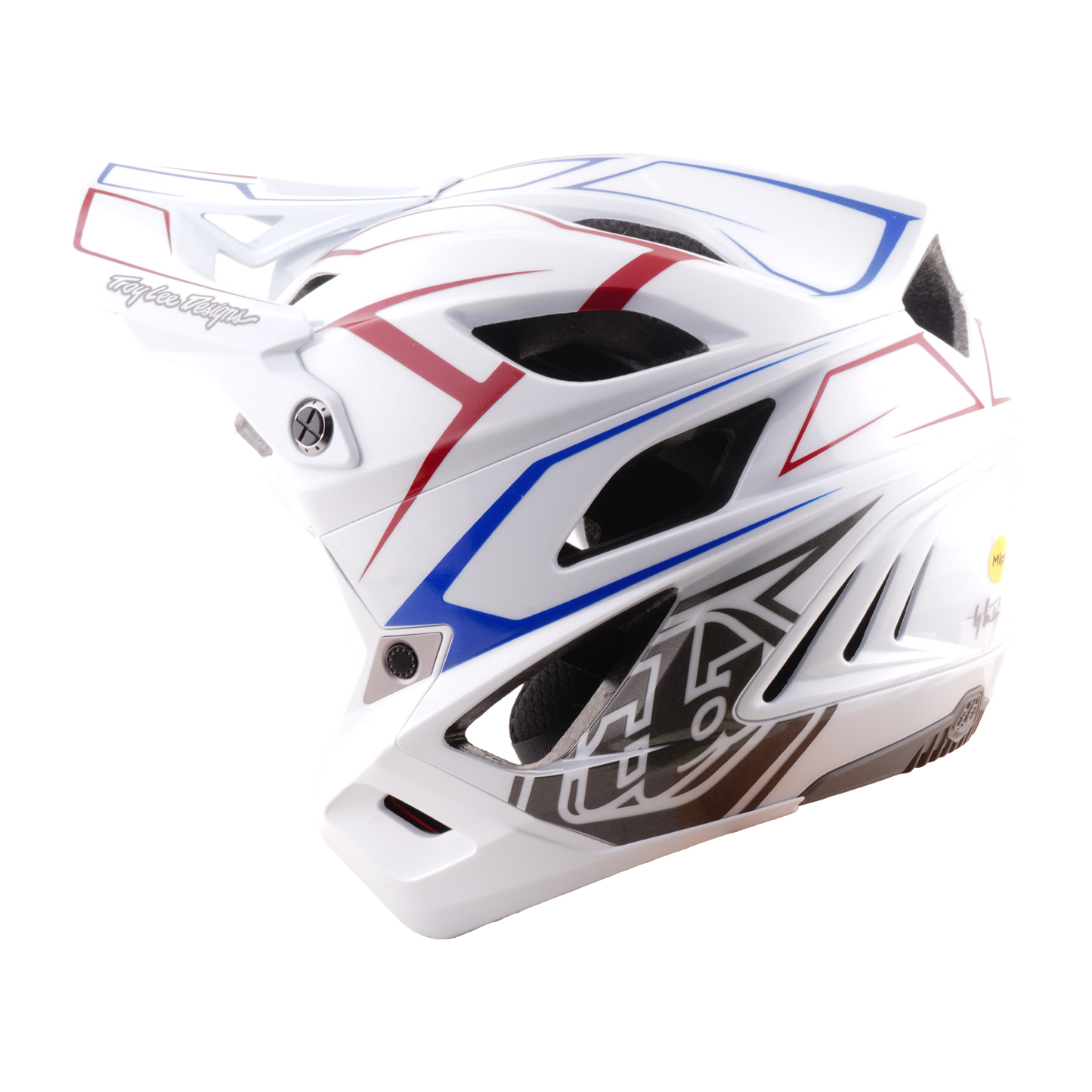MTB helm TROY LEE DESIGNS STAGE STUNT PINSTRIPE Wit