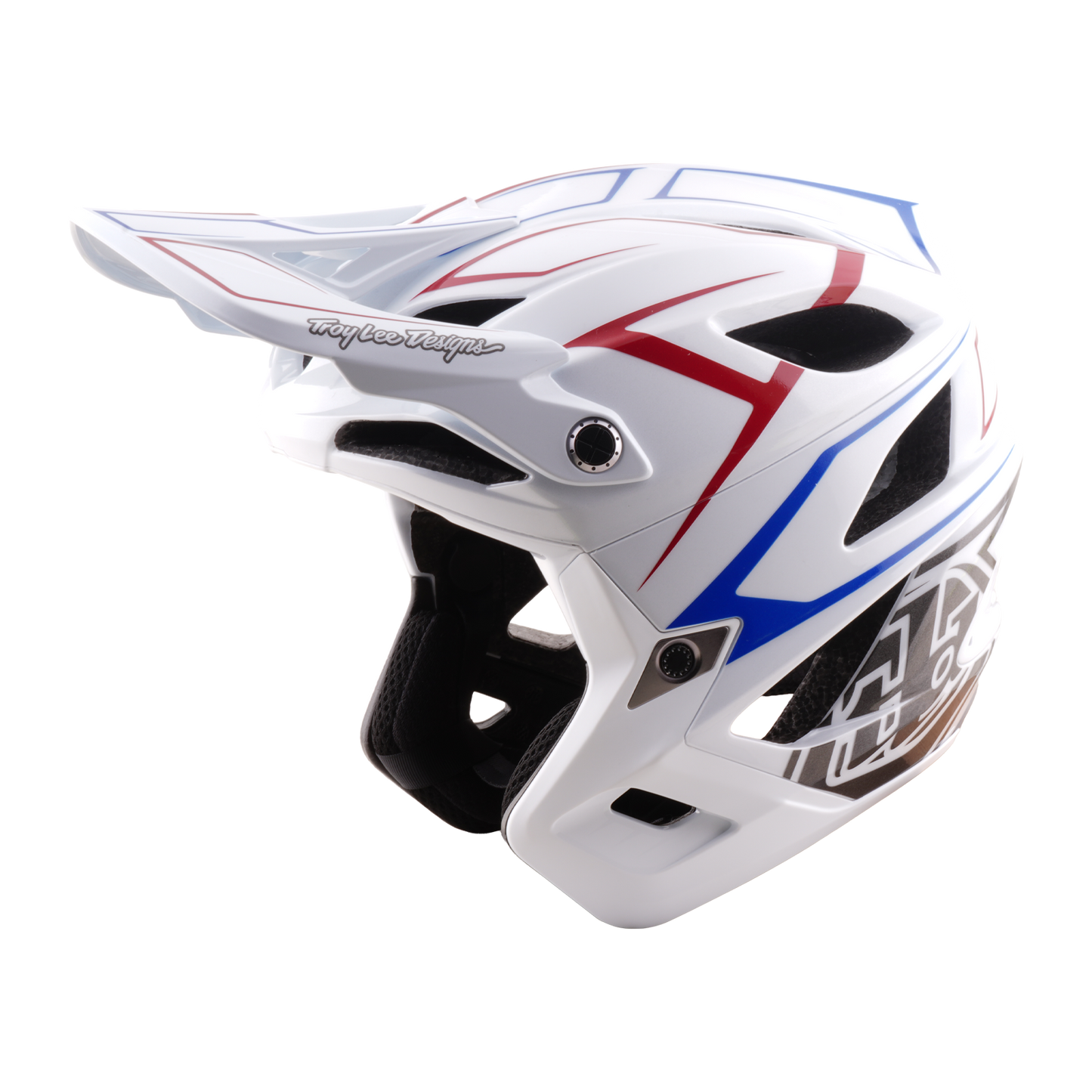 MTB helm TROY LEE DESIGNS STAGE STUNT PINSTRIPE Wit