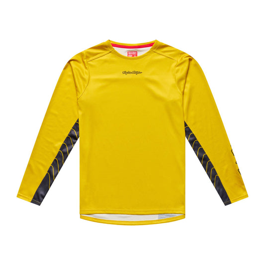 Maillot TROY LEE DESIGNS SKYLINE CHILL SWITCHBACK Manches Longues Jaune Acid