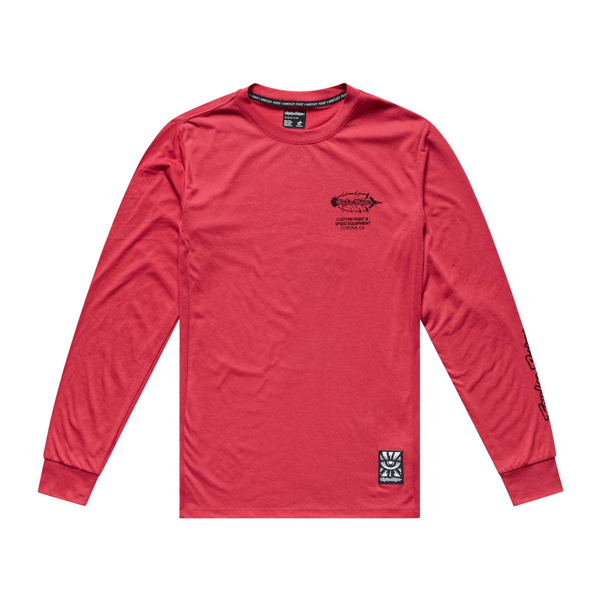 Fietsshirt TROY LEE DESIGNS SKYLINE RIDE FEATHERED met lange mouwen, vurig rood