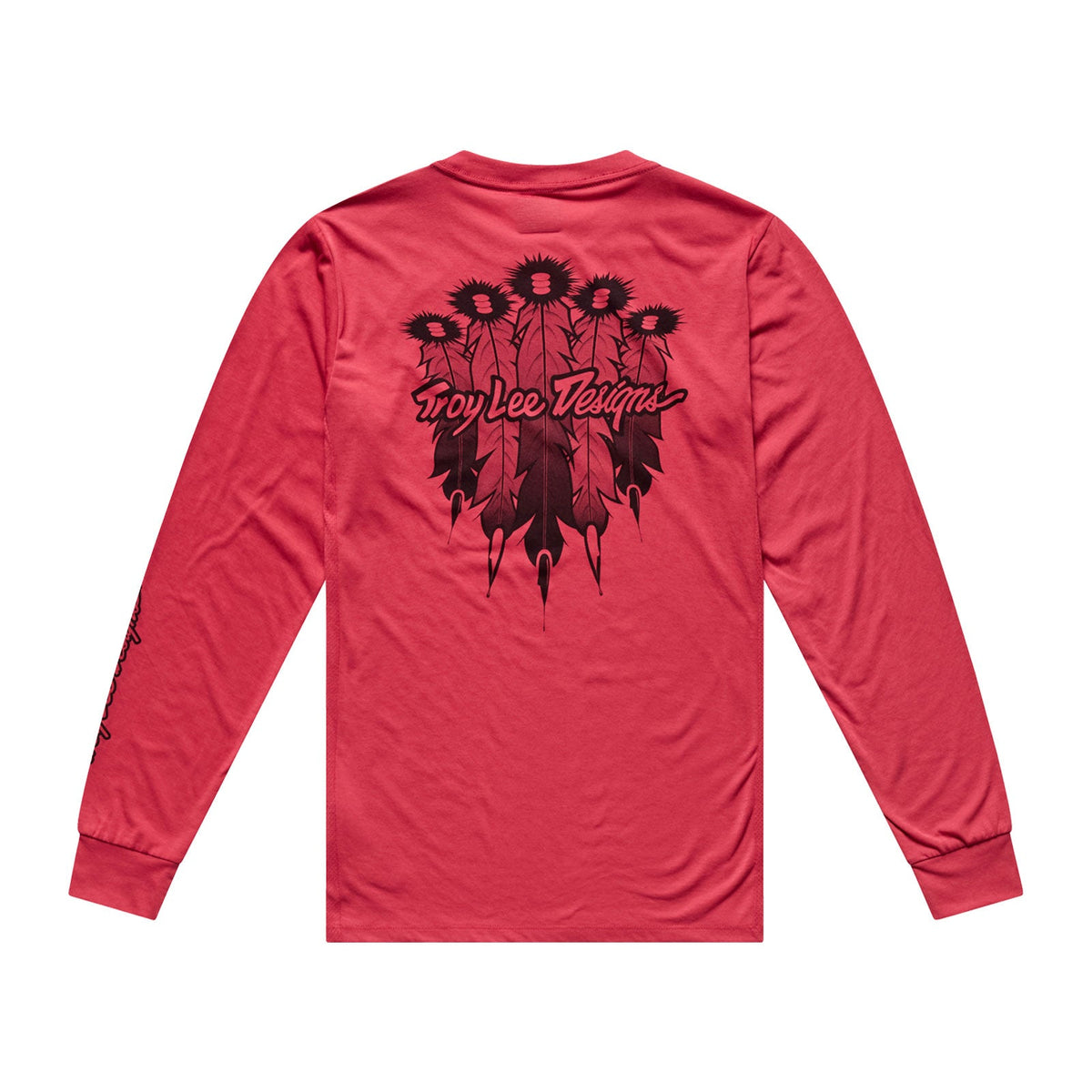 Fietsshirt TROY LEE DESIGNS SKYLINE RIDE FEATHERED met lange mouwen, vurig rood