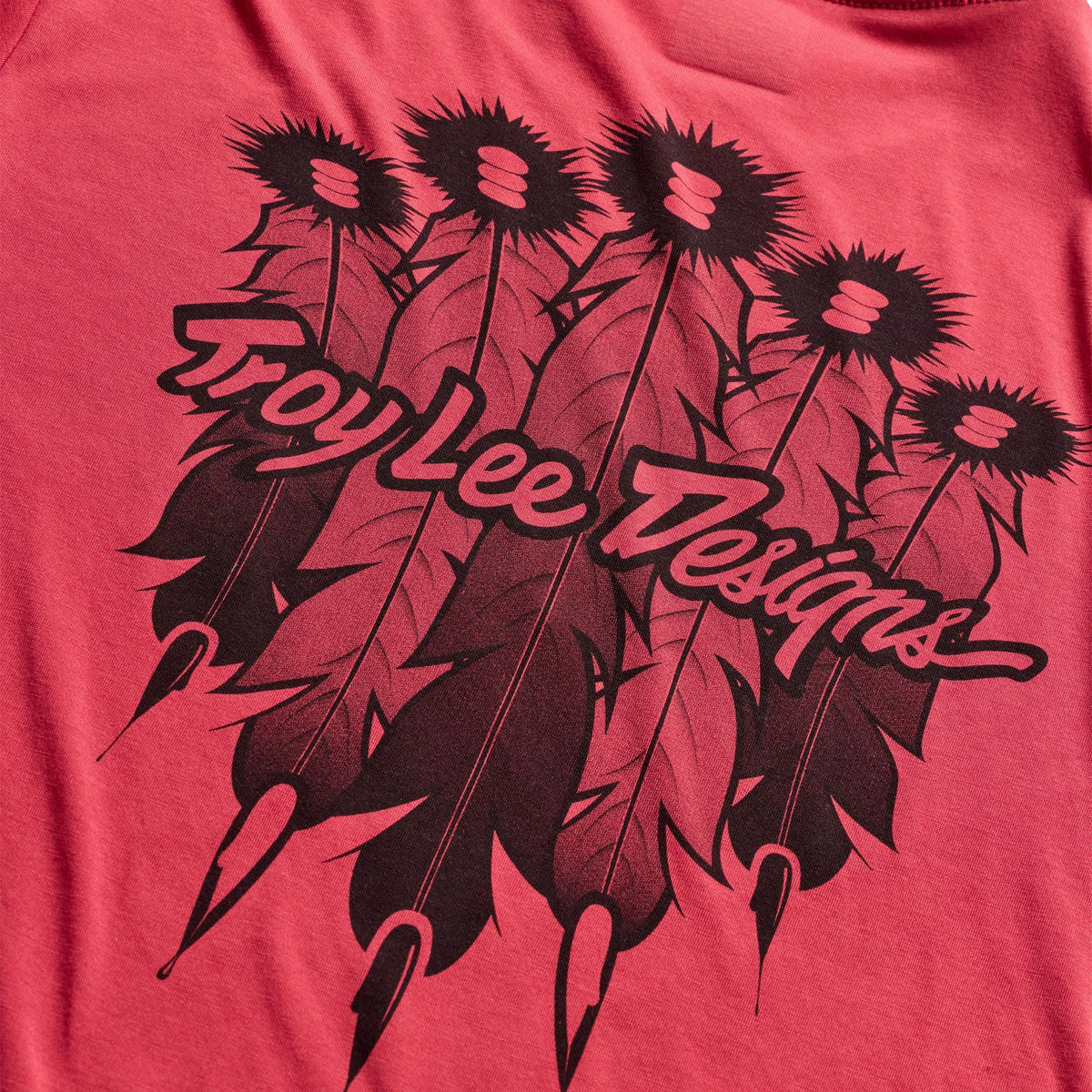 Fietsshirt TROY LEE DESIGNS SKYLINE RIDE FEATHERED met lange mouwen, vurig rood