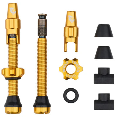 Set van 2 tubeless ventielen WOLF TOOTH CLIK VALVE Goud