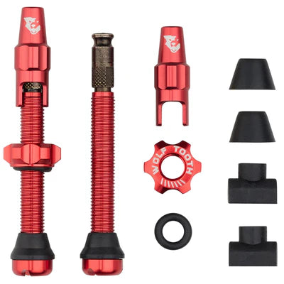 Set van 2 Tubeless Ventielen WOLF TOOTH CLIK VALVE Rood