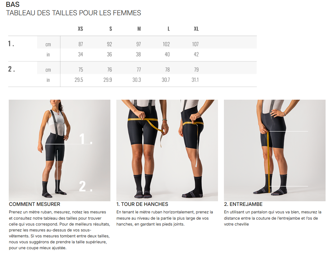 Cuissard Long à Bretelles CASTELLI ESPRESSO 2 DT Femme Noir