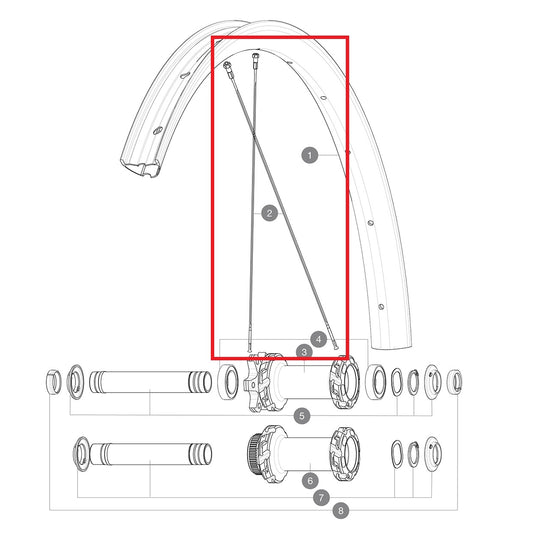 SET 12 CROSSMAX SL ULTIMATE 29'' VOOR/ACHTER ROESTVRIJ SPAAK 293 + ALU NIPPEL + SLUITRING