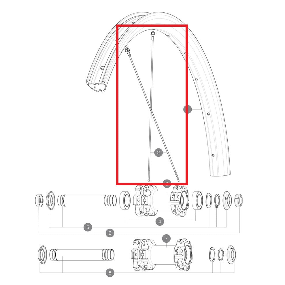 SET VAN 12 MAVIC CROSSMAX ELITE CARBON 29'' ROND 290MM SPAKEN VOOR EN ACHTER + ZWART STALEN NIPPEL