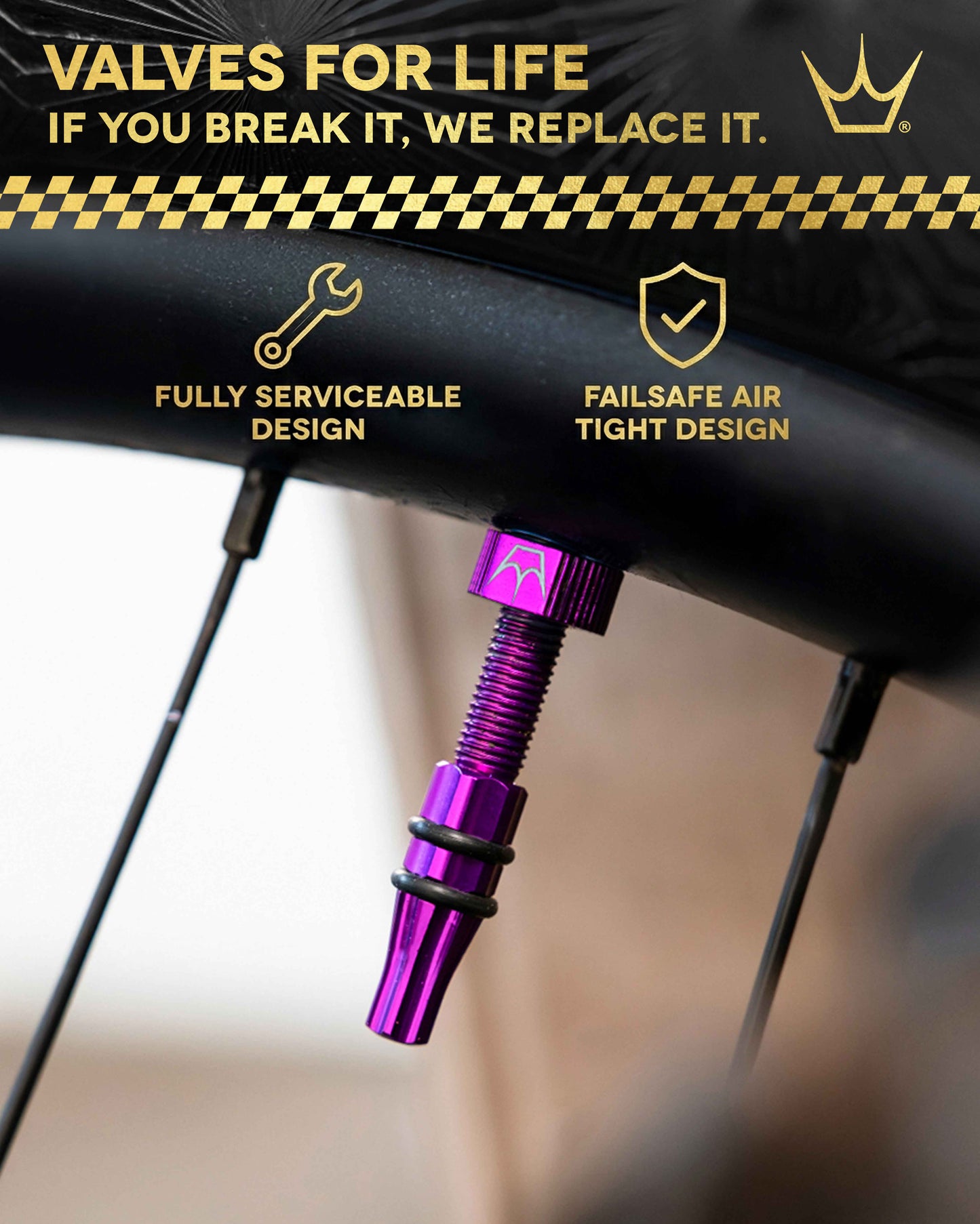 Valves Tubeless PEATY'S HOLESHOT FAST FLOW 60mm (x2) Orange