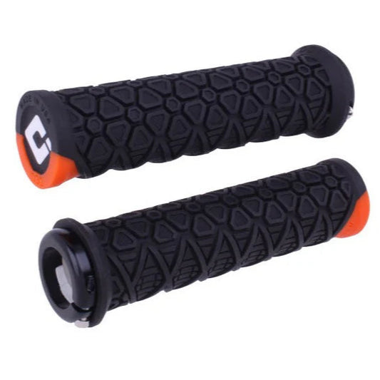 ODI VANQUISH Lock-On handvatten 135 mm Zwart/Oranje