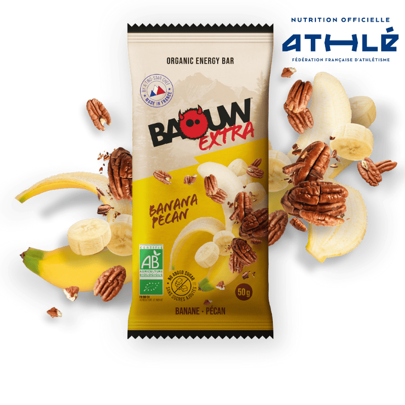 BAOUW ORGANIC EXTRA Banaan-Pecan Energiereep (50g)