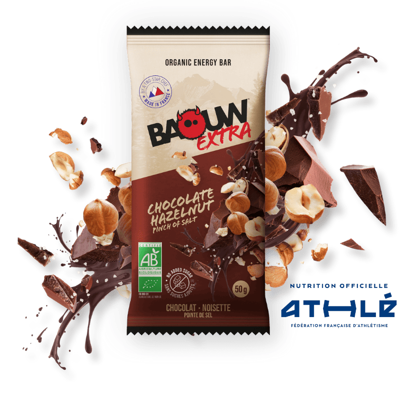 BAOUW ORGANIC EXTRA Chocolade Hazelnoot Energiereep (50g)