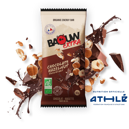 Energiereep BAOUW BIO EXTRA Chocolade-Hazelnoot (50g)