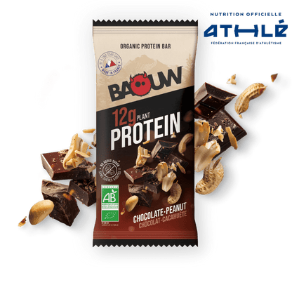 Eiwitreep BAOUW BIO EXTRA Chocolade/Pinda's (50g)