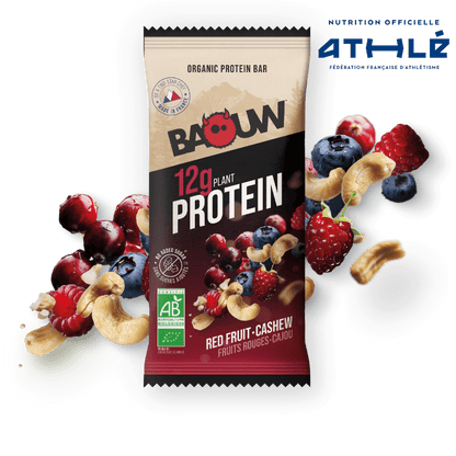 Eiwitreep BAOUW BIO EXTRA Rode Vruchten/Cashew (50g)