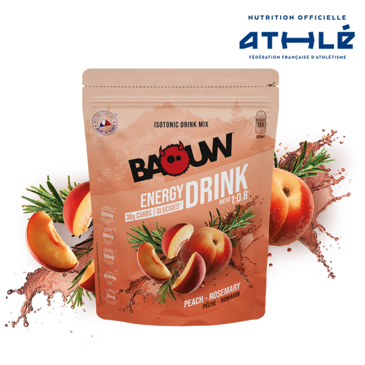 BAOUW ISOTONIC Energiedrank (585g) Perzik Rozemarijn