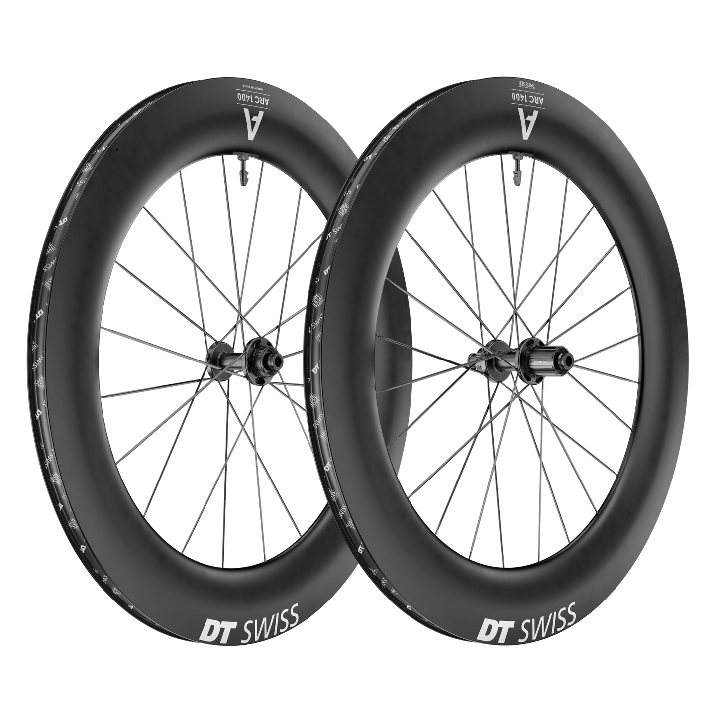 Paar DT SWISS ARC 1400 DICUT 85 Tubeless Ready wielen (Center Lock)