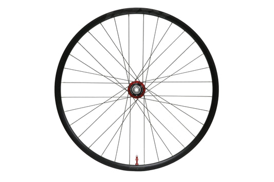 Aluminium HOPE RX24 700C-achterwiel met rode Pro 5-naaf