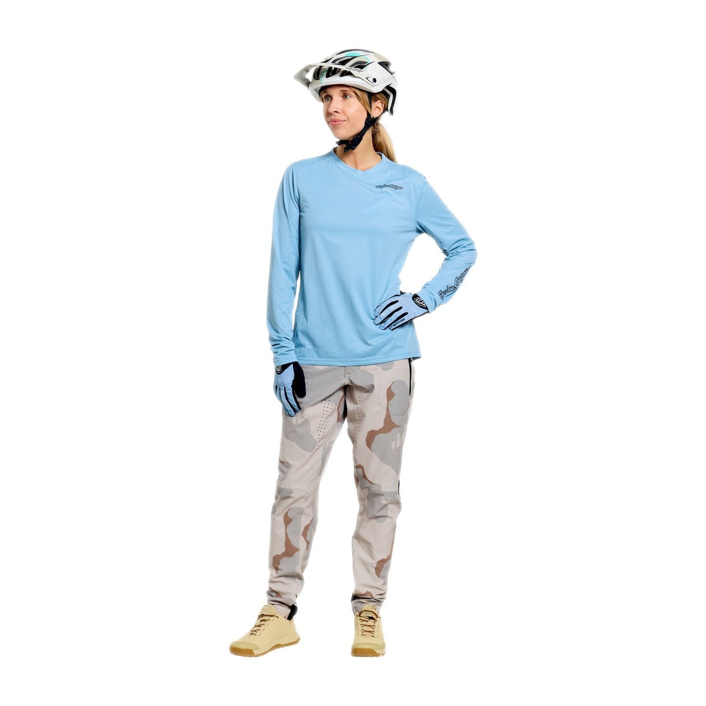 Maillot TROY LEE DESIGNS LILIUM PRO Femme Manches Longues Bleu