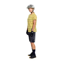 Maillot TROY LEE DESIGNS LILIUM RIDE CHECKED OUT Femme Manches Courtes Jaune
