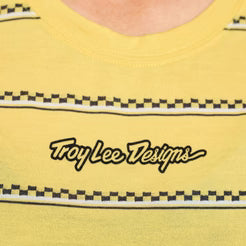 Maillot TROY LEE DESIGNS LILIUM RIDE CHECKED OUT Femme Manches Courtes Jaune