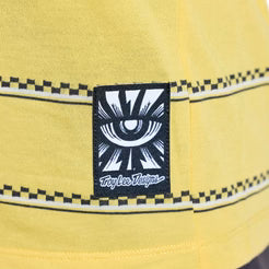 Maillot TROY LEE DESIGNS LILIUM RIDE CHECKED OUT Femme Manches Courtes Jaune