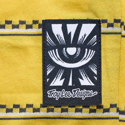 Maillot TROY LEE DESIGNS LILIUM RIDE CHECKED OUT Femme Manches Courtes Jaune