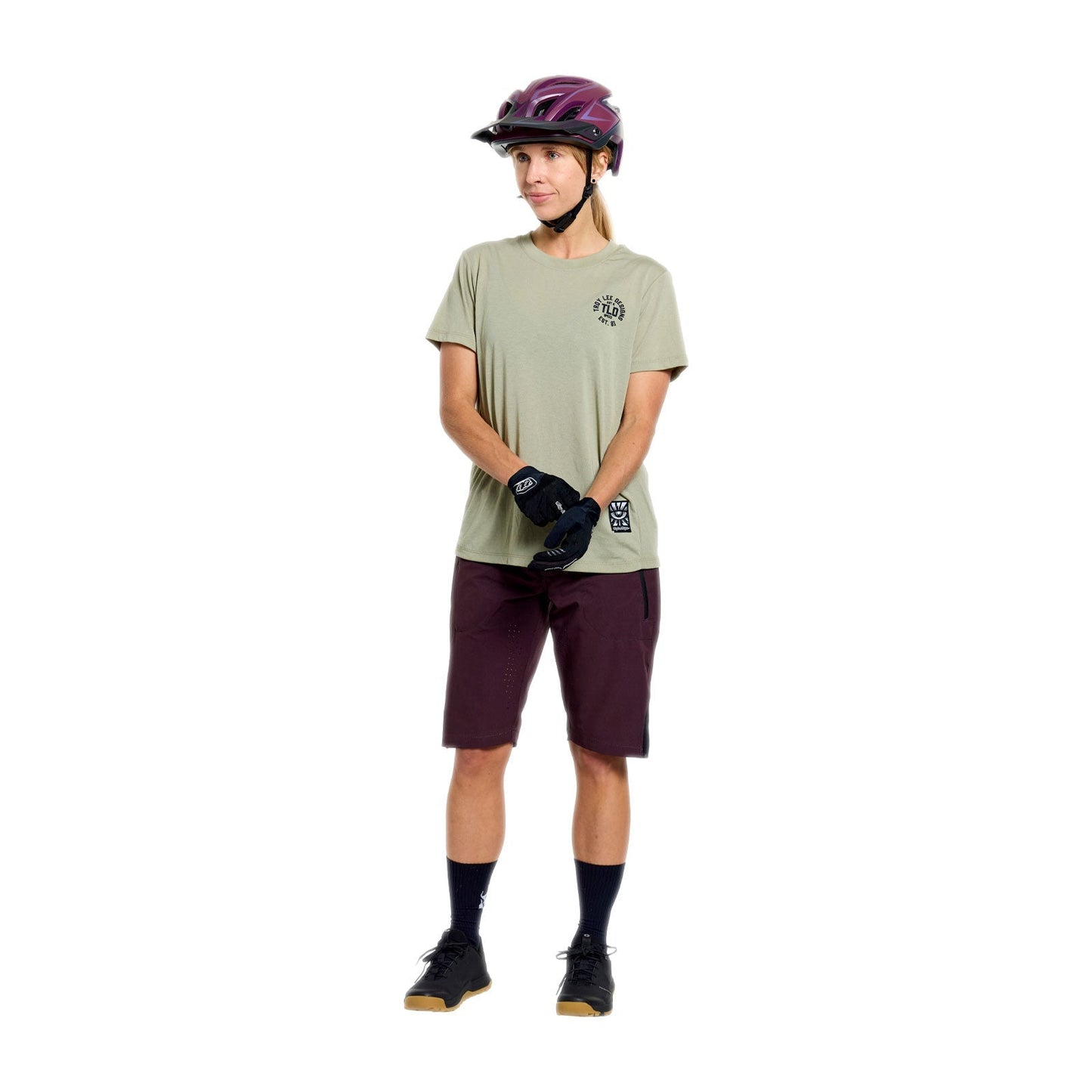 Maillot TROY LEE DESIGNS LILIUM RIDE STAMPS Femme Manches Courtes Sage