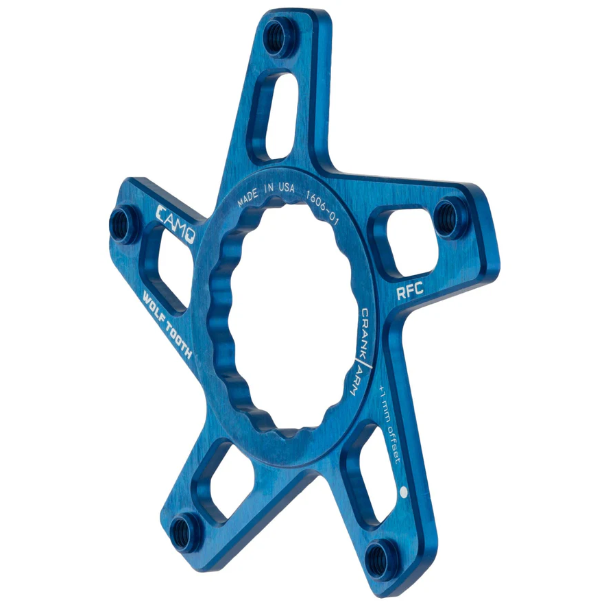 WOLF TOOTH CAMO P3 Raceface Cinch Direct Mount Offset 3mm Blauw crankstel ster